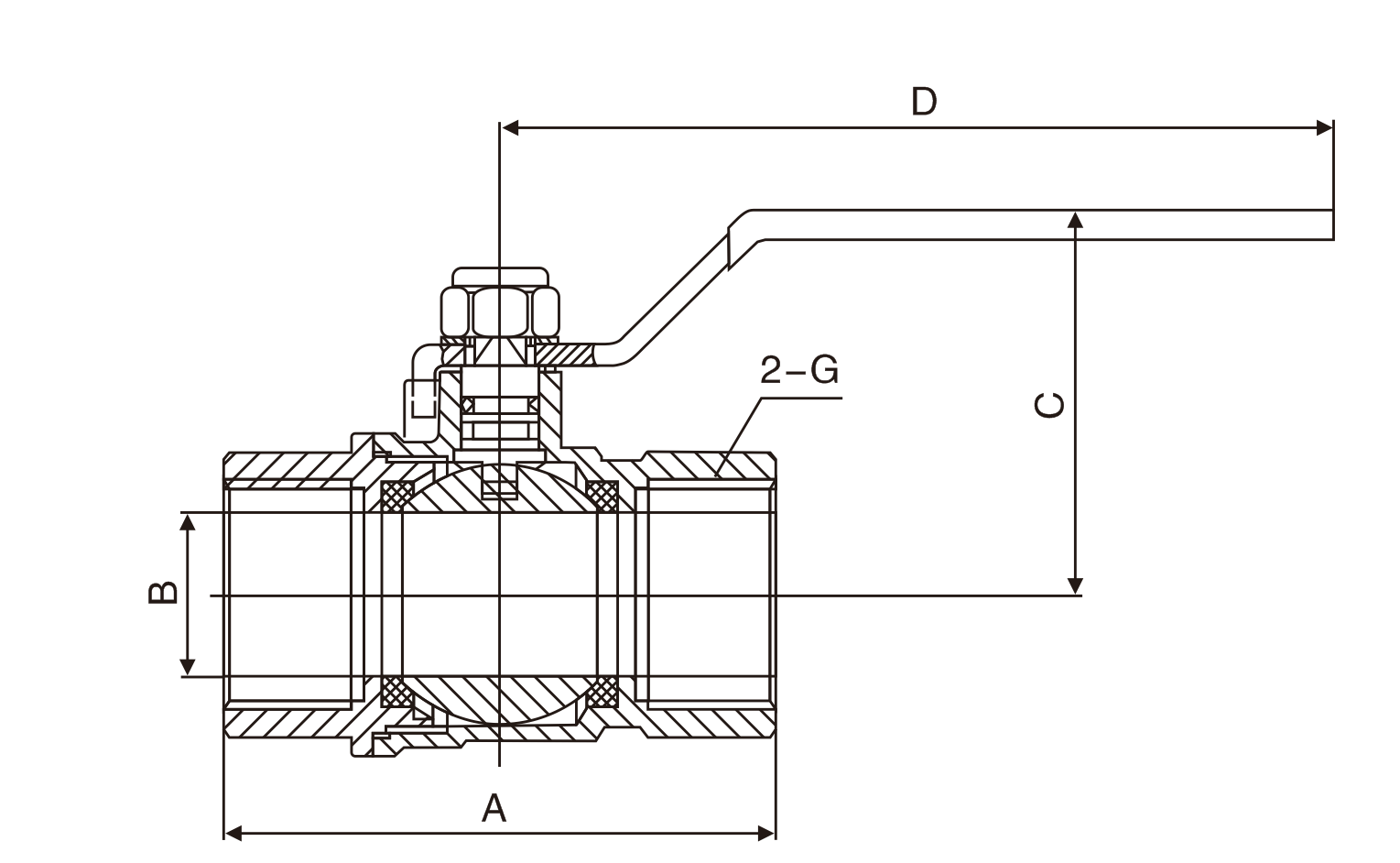 黃銅(tóng)絲扣球(qiú)閥(圖1)