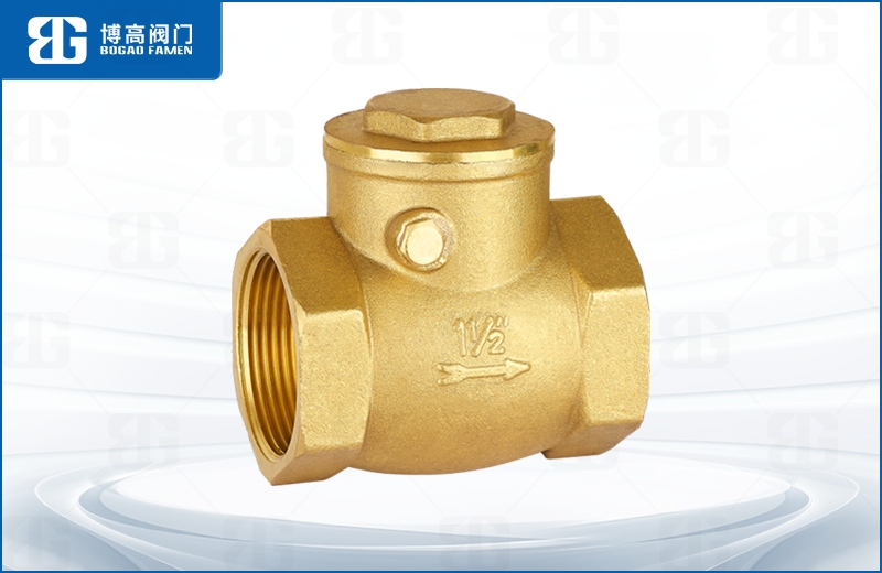 黃(huang)銅卧式(shi)止回閥(fá)