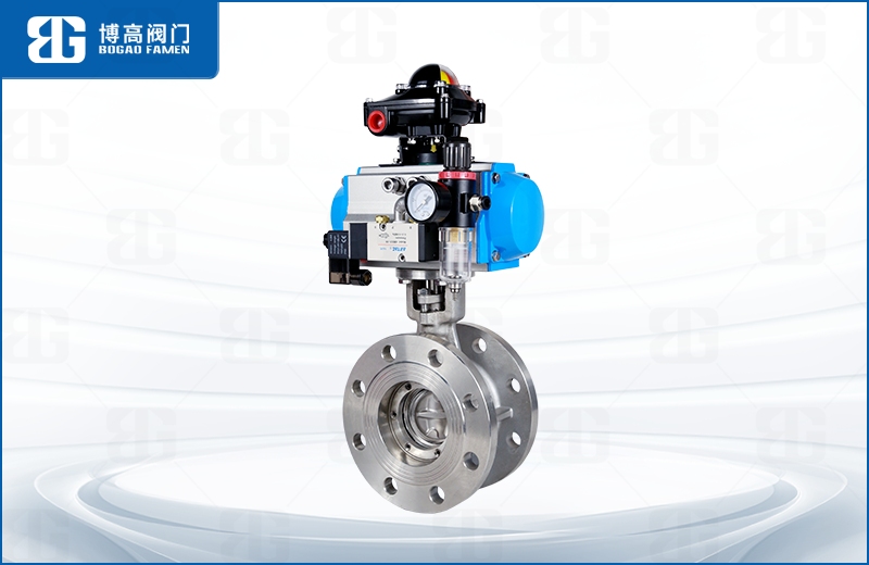 不(bú)鏽鋼氣(qì)動法蘭(lan)中線蝶(die)閥